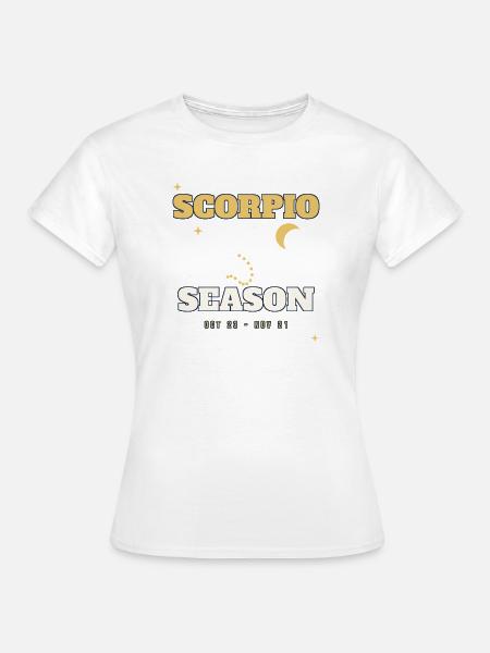 Skorpion-Jahreszeit-Sternbild - Frauen T-Shirt - Weiß
