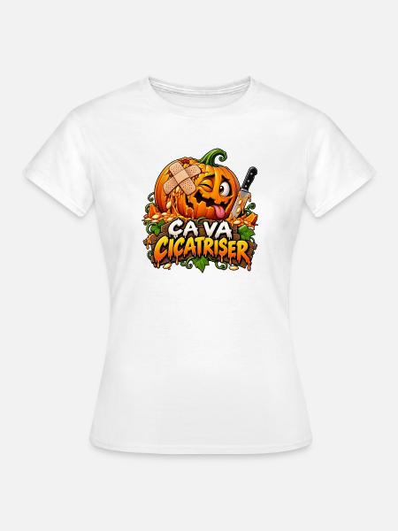 Verwundeter Kürbis: Er wird heilen - Frauen T-Shirt - Weiß