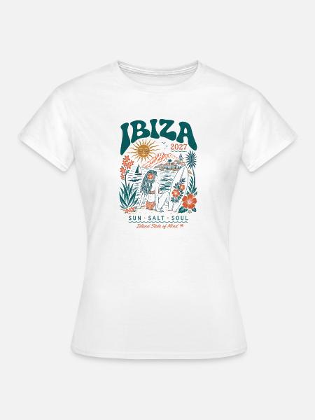 Ibiza Sun Surf 2027 - Frauen T-Shirt - Weiß