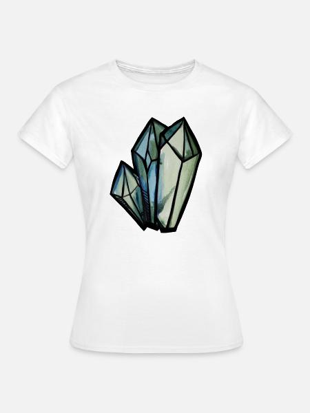Kristallgeometrisches Aquarell - Frauen T-Shirt - Weiß