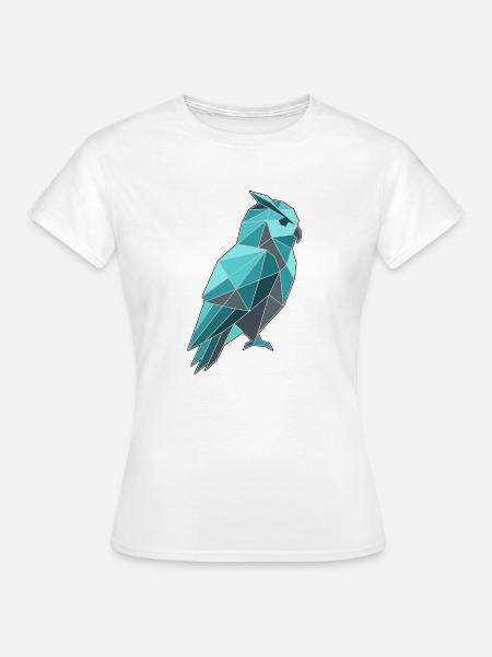 Poly Stil Eule - Frauen T-Shirt - Weiß