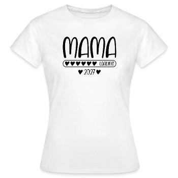 Mama 2027 Loading Baby Schwangerschaft verkünden - Frauen T-Shirt - Weiß - Vorne - AI Model Female 172 dark (172cm)