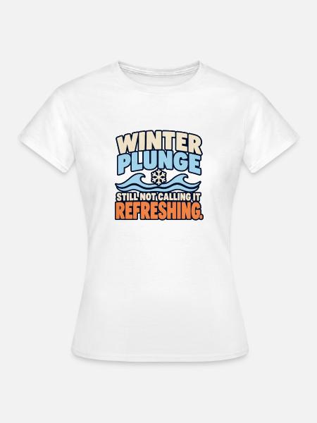 Winter Sprung Kaltwasser-challenge Schwimmfinisher - Frauen T-Shirt - Weiß
