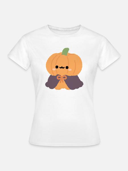 Chibi Kürbis-Cape-Plüsch - Frauen T-Shirt - Weiß