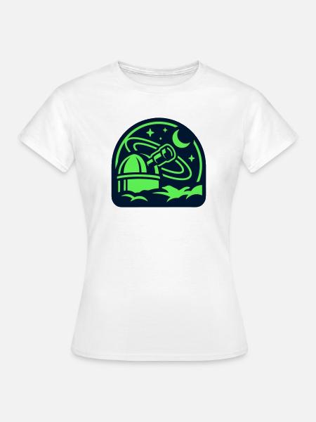 Sternwarte Teleskop Logo - Frauen T-Shirt - Weiß