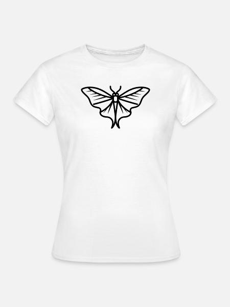 Moon Butterfly - Frauen T-Shirt - Weiß