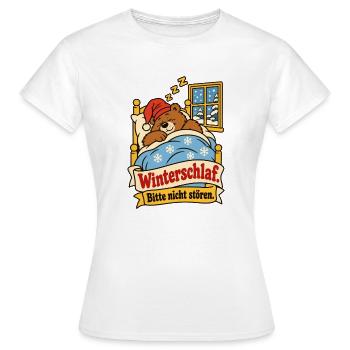 Winterschlaf Bitte nicht stören - Frauen T-Shirt - Weiß - Vorne - AI Model Female 172 dark (172cm)
