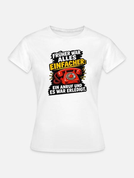 Telefon Formular Bürokratie - Frauen T-Shirt - Weiß