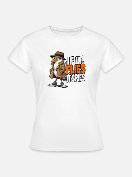 Spy Seagull Noir - Frauen T-Shirt - Weiß