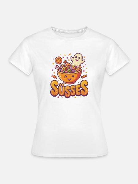 Süsses Halloween - Frauen T-Shirt - Weiß