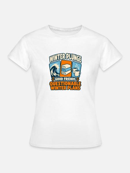 Winter Sprung Kaltwasser-challenge Schwimmfinisher - Frauen T-Shirt - Weiß