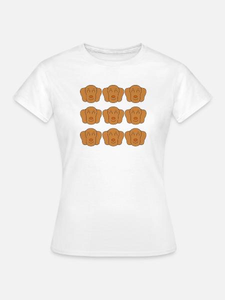 Süßes Dackel-Hundegesicht - Frauen T-Shirt - Weiß