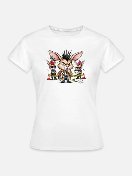 Bunny Punk Ermittler Trio - Frauen T-Shirt - Weiß