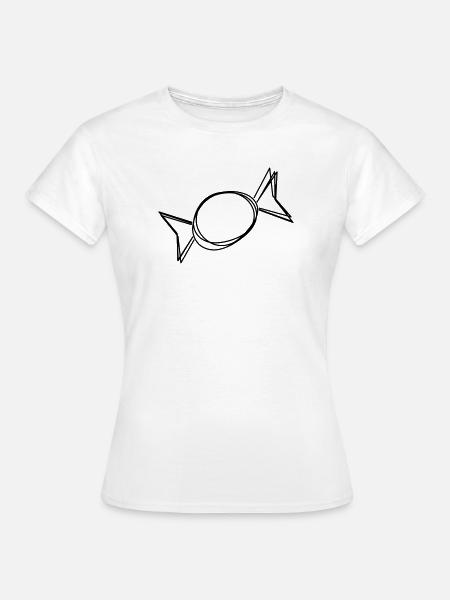 Bonbon handgezeichnet - Frauen T-Shirt - Weiß