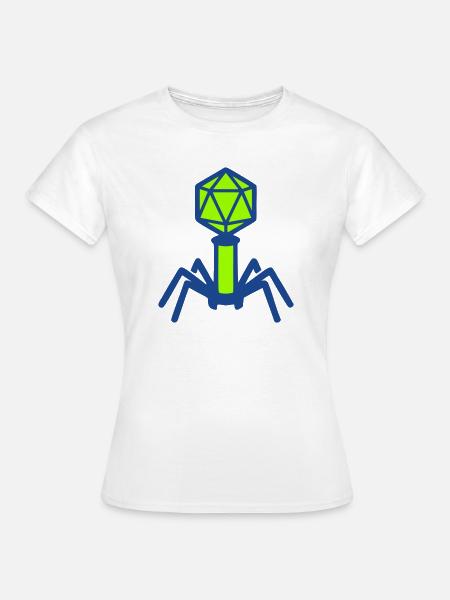 Bakteriophage Virus Icon - Frauen T-Shirt - Weiß