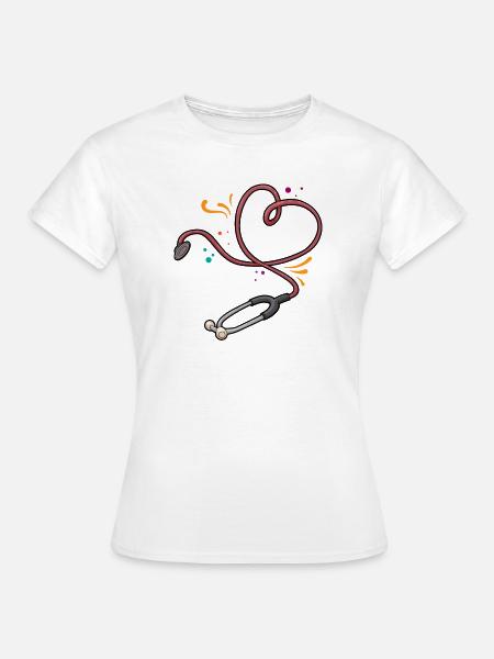 Nurse Life Stethoskop - Frauen T-Shirt - Weiß