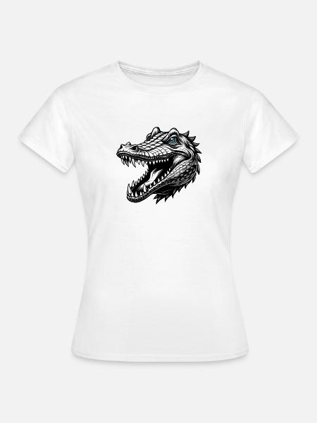 Krokodil - Frauen T-Shirt - Weiß