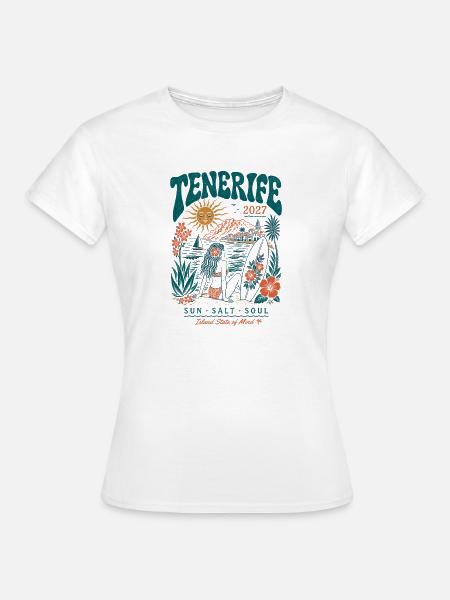Tenerife Inselreise Surf 2027 - Frauen T-Shirt - Weiß