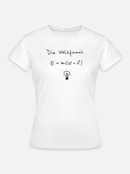 Die Weltformel (handgeschrieben) - Frauen T-Shirt - Weiß