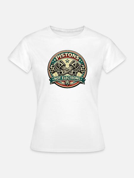 Kolben, keine Elektronen, Schachbrett. - Frauen T-Shirt - Weiß