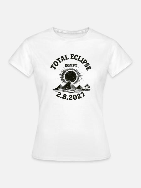Totaler Eclipse über Ägypten - Frauen T-Shirt - Weiß