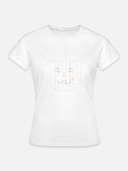 ascii-kunst-Kürbis-Farbe - Frauen T-Shirt - Weiß