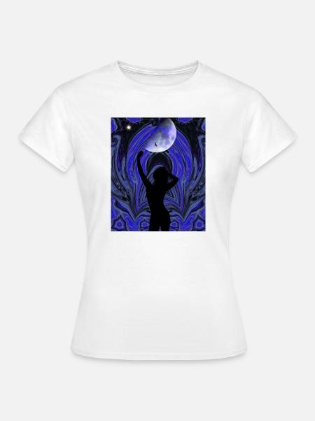 Mondtanz im psychedelischen Wirbel - Frauen T-Shirt - Weiß