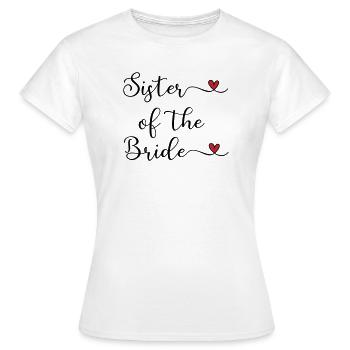 Schwesterherz der Braut – Typografie - Frauen T-Shirt - Weiß - Vorne - AI Model Female 172 dark (172cm)