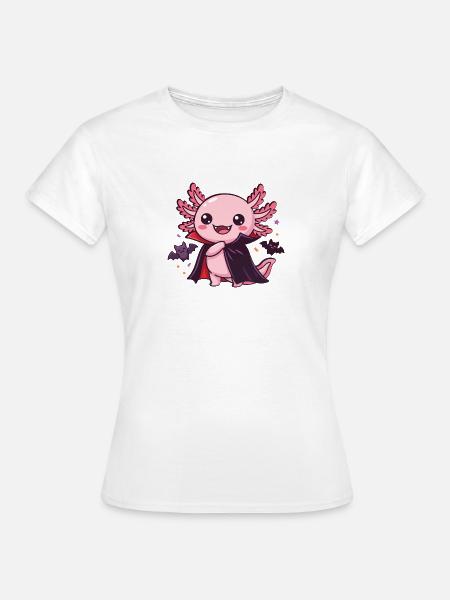 Vampir-Axolotl - Frauen T-Shirt - Weiß