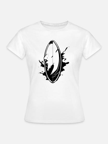 Surfbrett Streetart - Frauen T-Shirt - Weiß