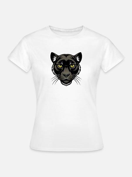 Panthergesicht - Frauen T-Shirt - Weiß