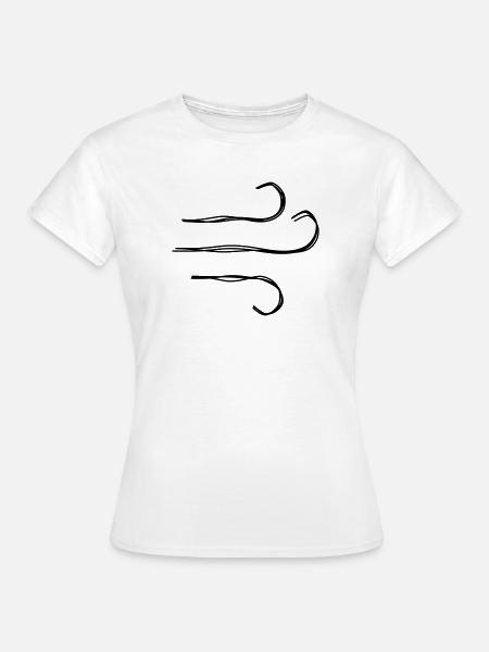 Wind handgezeichnet - Frauen T-Shirt - Weiß