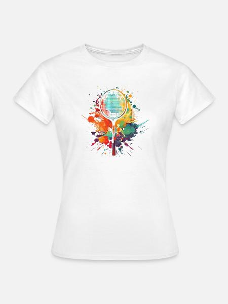 Badmintonschläger Graffiti - Frauen T-Shirt - Weiß