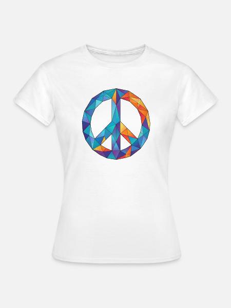 Poly Peace - Frauen T-Shirt - Weiß