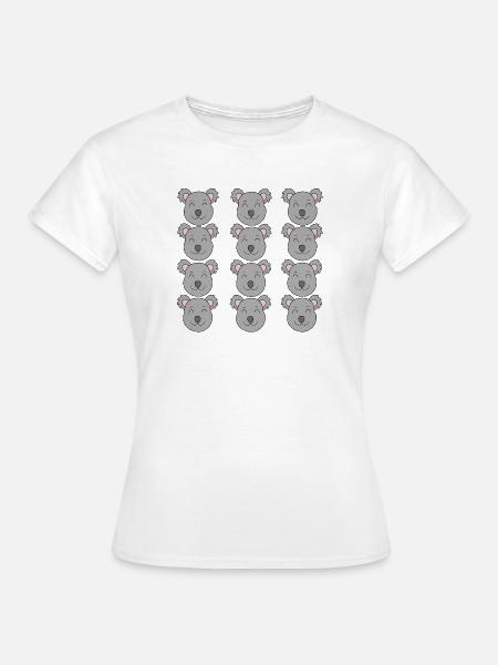Süßes Koala-Gesicht - Frauen T-Shirt - Weiß