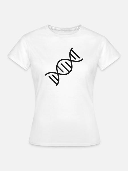 DNA-Helix-Linien-Symbol - Frauen T-Shirt - Weiß