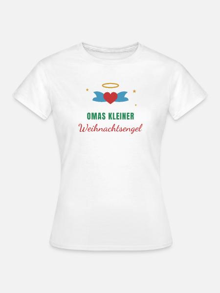 Omas kleiner Weihnachtsengel – Kinder - Frauen T-Shirt - Weiß