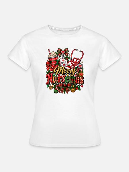 Weihnachtsfeier der Krankenschwester - Frauen T-Shirt - Weiß