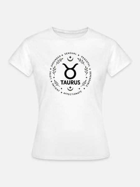 Stier-Tierkreis-Astrologie-Horoskop-Stiersymbol - Frauen T-Shirt - Weiß