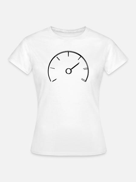 Tacho handgezeichnet - Frauen T-Shirt - Weiß