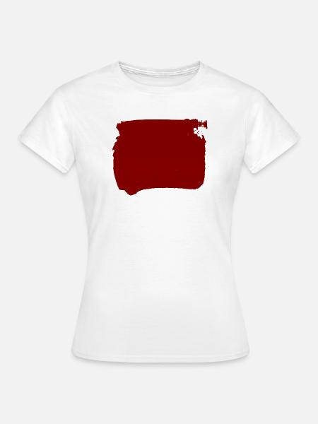 Roter Punkt - Tusche - Frauen T-Shirt - Weiß