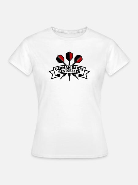 Dartpfeile Banner Wappen - Frauen T-Shirt - Weiß