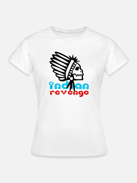 Indian Skull Revenge - Frauen T-Shirt - Weiß