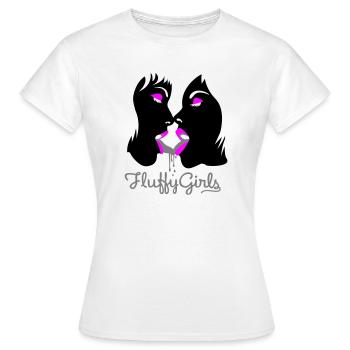 fluffy girls - Frauen T-Shirt - Weiß - Vorne - AI Model Female 172 dark (172cm)