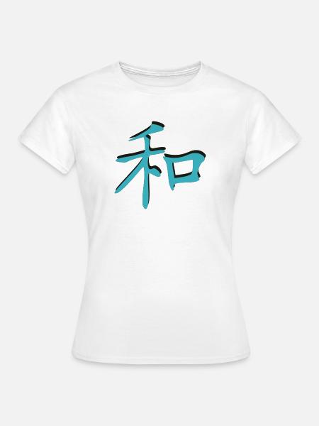 Harmonie-Kanji-3d - Frauen T-Shirt - Weiß