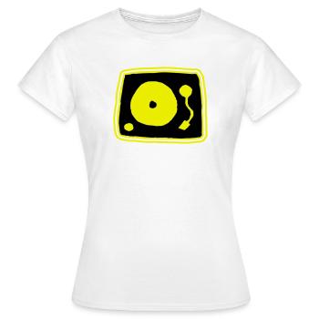 Plattenspieler - Frauen T-Shirt - Weiß - Vorne - AI Model Female 172 dark (172cm)