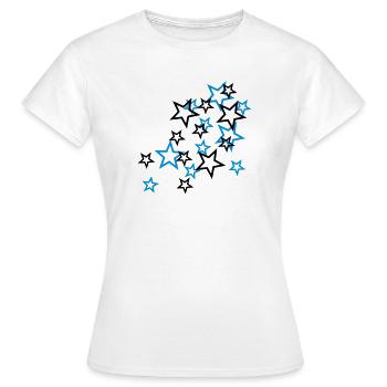 stars - Frauen T-Shirt - Weiß - Vorne - AI Model Female 172 dark (172cm)