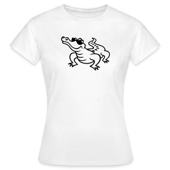 croco cool - T-shirt Femme - blanc - Devant - AI Model Female 172 dark (172cm)