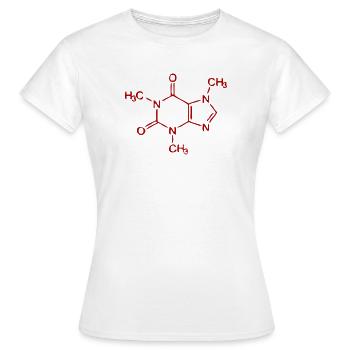 koffein - Frauen T-Shirt - Weiß - Vorne - AI Model Female 172 dark (172cm)