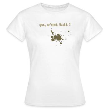 brown spots - Women's T-Shirt - white - Front - AI Model Female 172 dark (172cm)